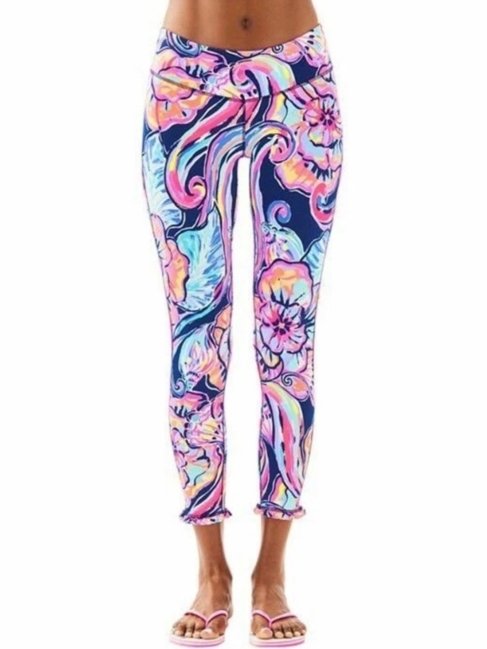 Lilly Pulitzer Luxletic Marla Weekender Crop Leggings in Boho Bateau Sz XS